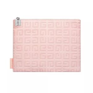 New Blush Pink Luxe Designer Givenchy Beauty Pink Embossed Makeup Travel Pouch